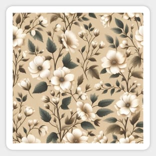 White Flowers Sticker